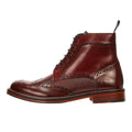 Ben Sherman Alfred Brogue Bottes Rouges En Cuir Pour Hommes