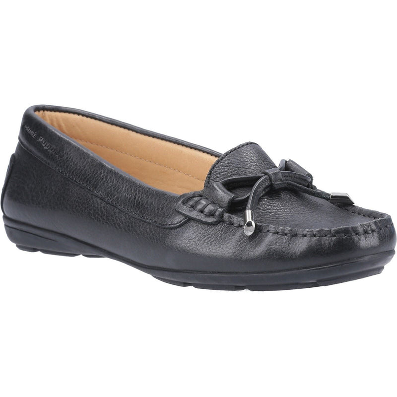 Hush Puppies Maggie Mocassins Noirs En Cuir Pour Femmes