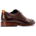 Base London Cast Washed Chaussures Richelieu Homme En Cuir Marron