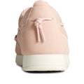 Sperry Moc-Sider Chaussures Mocassins Femme En Daim De Couleur Rose Pâle