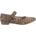 Hush Puppies Melissa Strap Ballerines Léopard Pour Femmes En Daim.