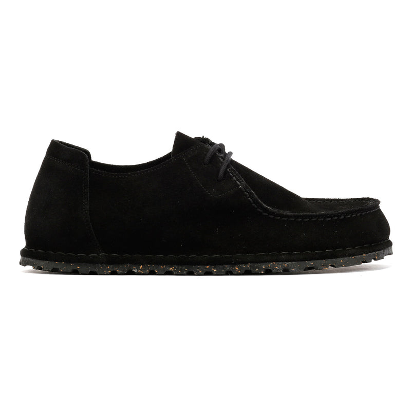 Birkenstock Utti Chaussures Mocassins Noires Pour Hommes En Daim