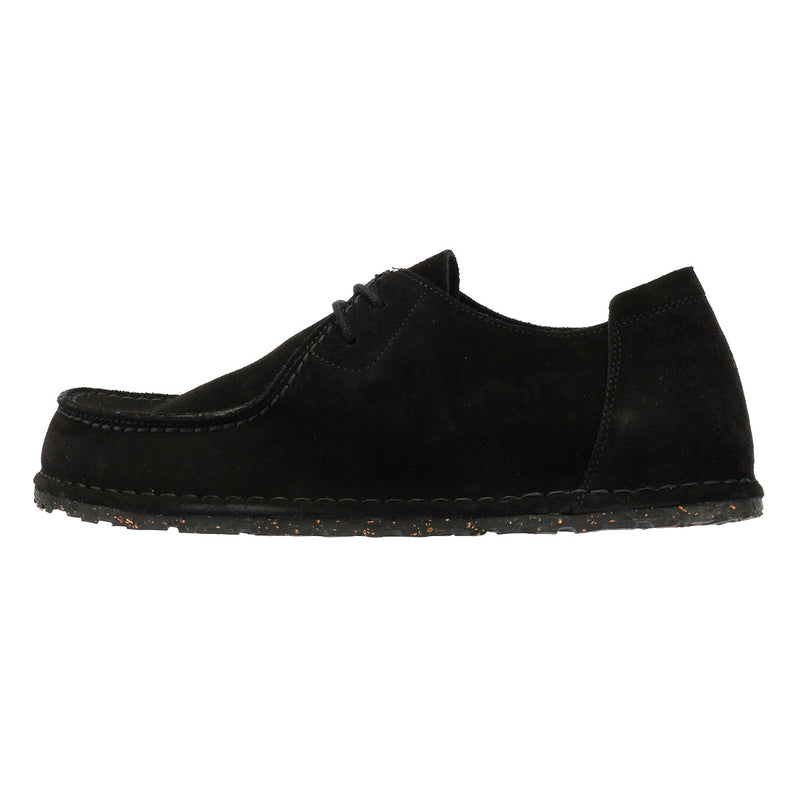 Birkenstock Utti Chaussures Mocassins Noires Pour Hommes En Daim