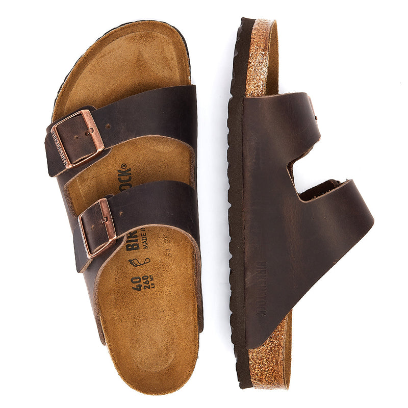 Birkenstock Arizona Birko-Flor Femme Sandales marron étroites