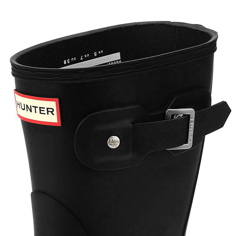 Hunter Original Short Bottes En Caoutchouc Noires Pour Femmes