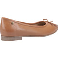 Hush Puppies Naomi Ballérines Plates En Cuir Pour Femmes De Couleur Beige.