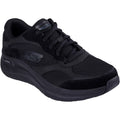 Skechers Arch Fit 2.0 The Keep Baskets Noires En Cuir Pour Hommes