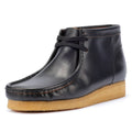 Clarks Originals Wallabee Bottes Noires En Cuir Pour Hommes