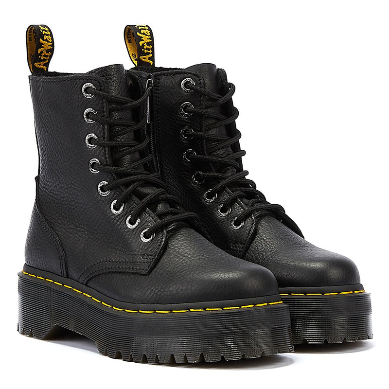 Dr. Martens Botte En Cuir Noir Jadon 3 Pisa