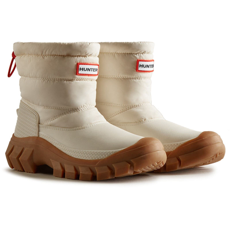 Hunter Intrepid Bottes En Caoutchouc Blanc Pour Femmes En Nylon Willow/Gum