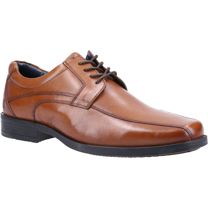 Hush Puppies Brandon Chaussures En Cuir Pour Homme À Lacets De Couleur Beige.