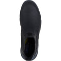 Skechers Augustino Paulo Bottes Noires En Cuir Pour Hommes