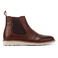 Ben Sherman Hampton Bottes Rouges En Cuir Pour Hommes