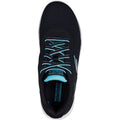 Skechers GO WALK 7 Cosmic Waves Baskets De Sport Pour Femmes En Polyester Noir/Turquoise