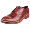 Base London Woburn Chaussures Brogues En Cuir Pour Hommes, Couleur Fauve