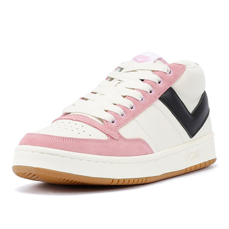 Pony #1 Low Baskets En Daim Blancs/Rose