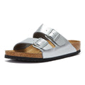 Birkenstock Arizona Birko Flor Womens Silver Sandals