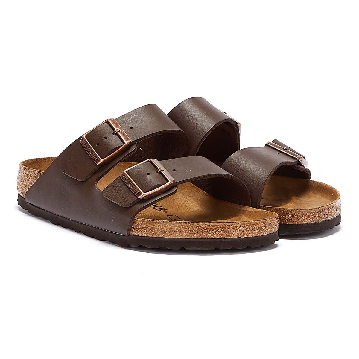 Birkenstock Arizona Birko-Flor Femme Sandales marron étroites