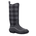 Muck Boots Hale Bottes En Caoutchouc À Carreaux Noir/Gris