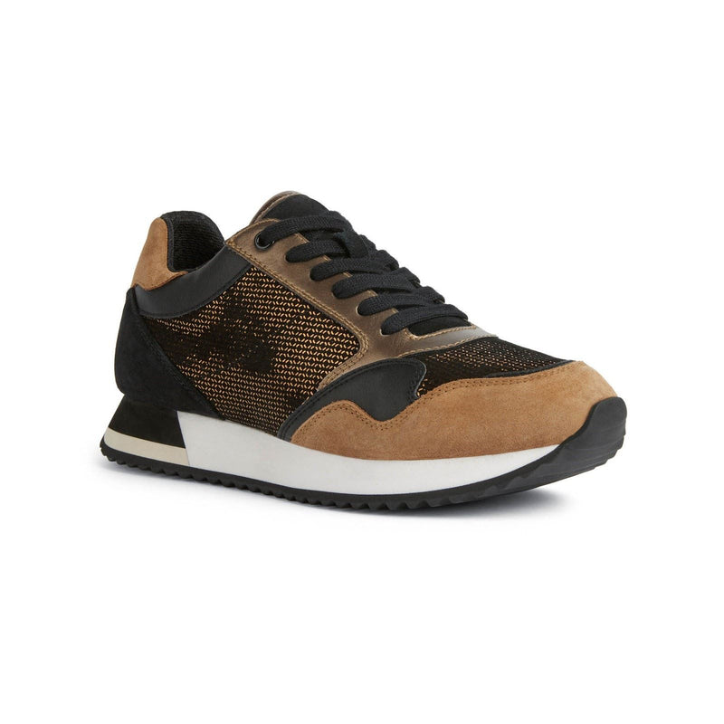 Geox Doralea Baskets En Cuir Bronze/Caramel Pour Femmes