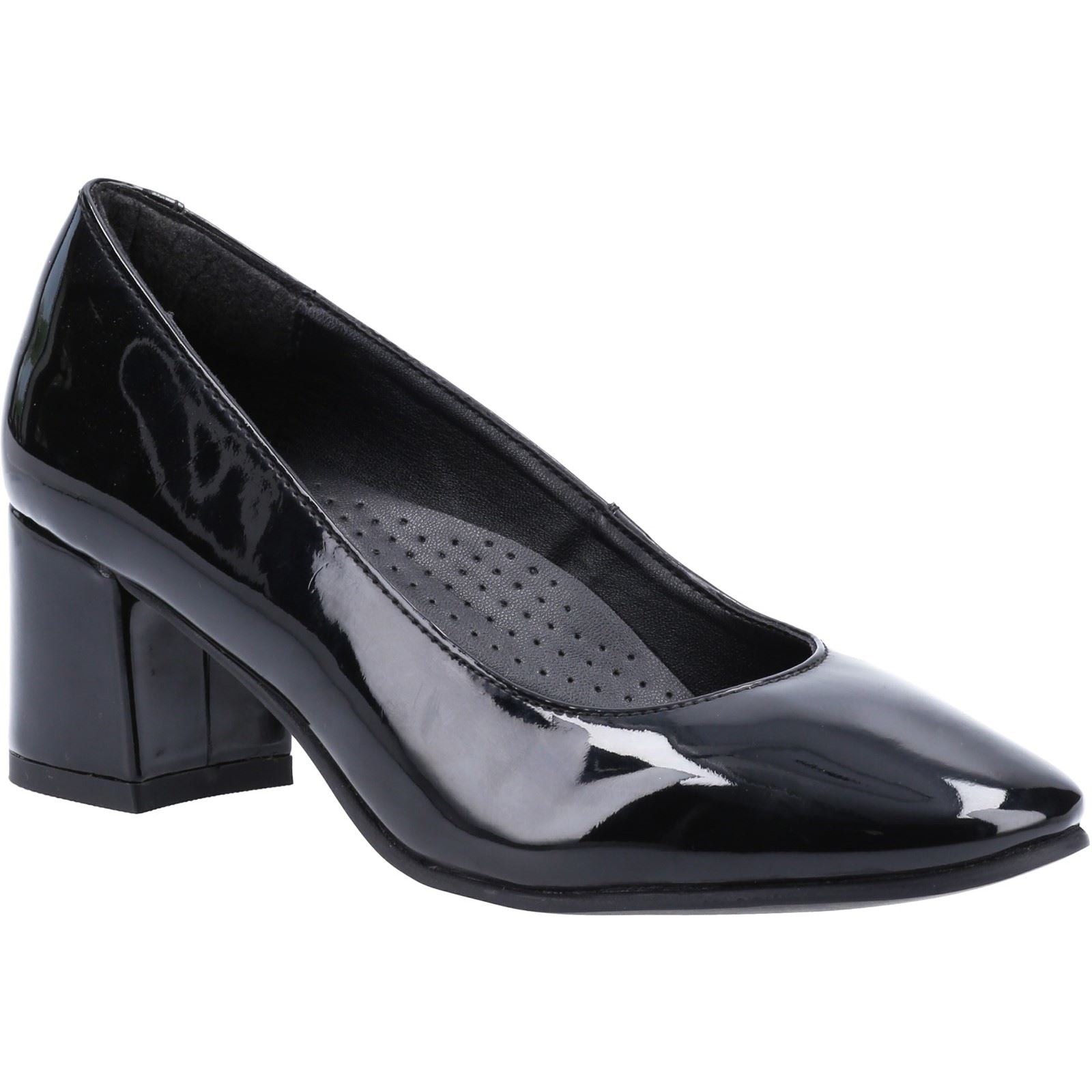 Hush Puppies Anna Talons Hauts Noirs Pour Femmes En Cuir