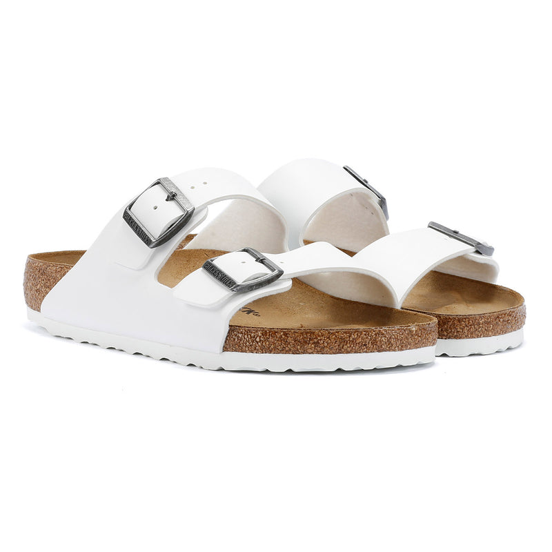 Birkenstock Arizona Birko-Flor Sandales blanches pour femmes