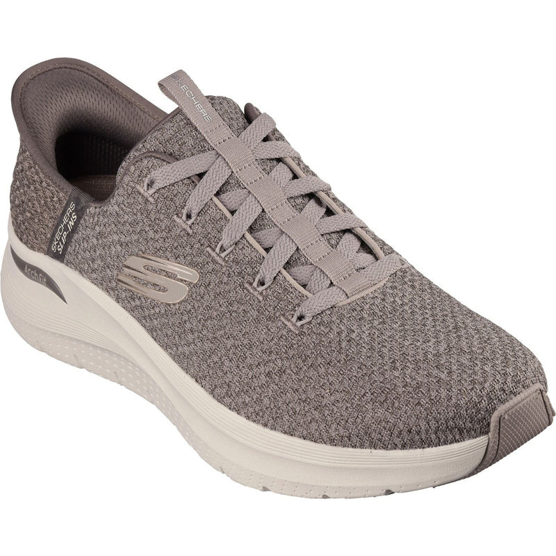 Skechers Arch Fit 2.0 Look Ahead Baskets Pour Hommes En Toile Couleur Taupe