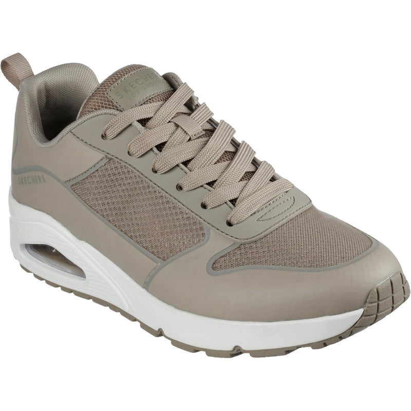 Skechers Uno Sol Baskets Pour Hommes En Synthétique De Couleur Taupe