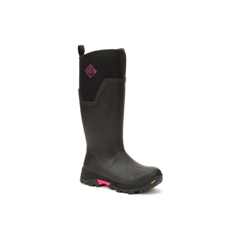 Muck Boots Arctic Ice Tall Bottes En Caoutchouc Noir/Rose Vif