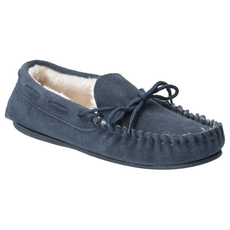 Hush Puppies Allie Chaussons Pour Femmes En Daim Bleu Marine