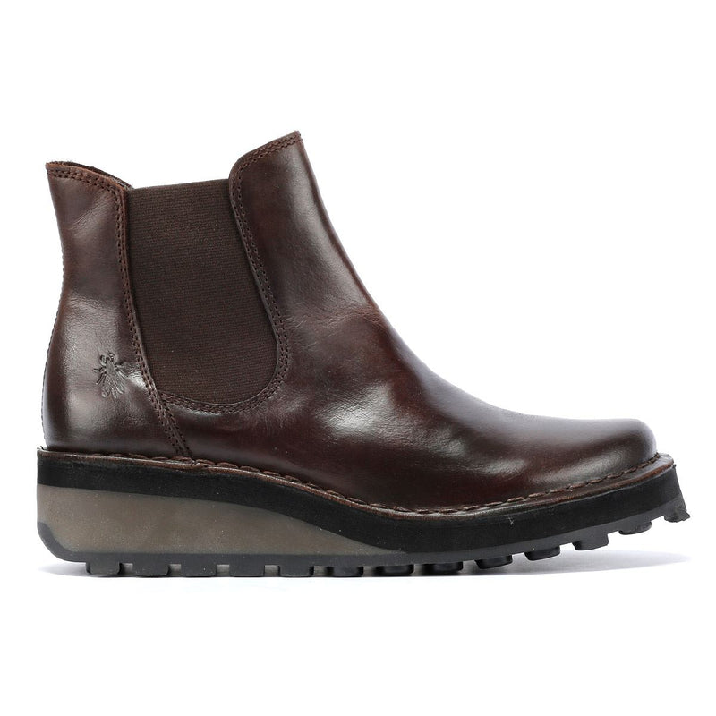 Fly London Huud Bottes En Cuir Pour Femmes, Marron