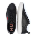 Hugo Morrie Tennis Baskets Noires Pour Hommes En Similicuir