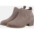 Hush Puppies Isobel Bottes En Cuir Pour Femme Couleur Taupe