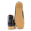 Clarks Originals Wallabee Bottes Noires En Cuir Pour Hommes