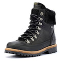 Barbour Woodside Hiker Bottes Noires En Cuir Pour Femmes