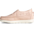 Sperry Moc-Sider Chaussures Mocassins Femme En Daim De Couleur Rose Pâle