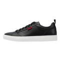 Hugo Morrie Tennis Baskets Noires Pour Hommes En Similicuir