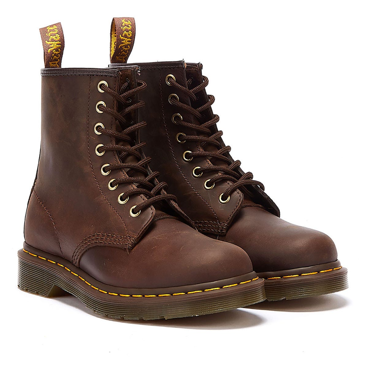 Dr Martens Bottines 1460 Crazy Horse Gaucho Marron Tower London.FR