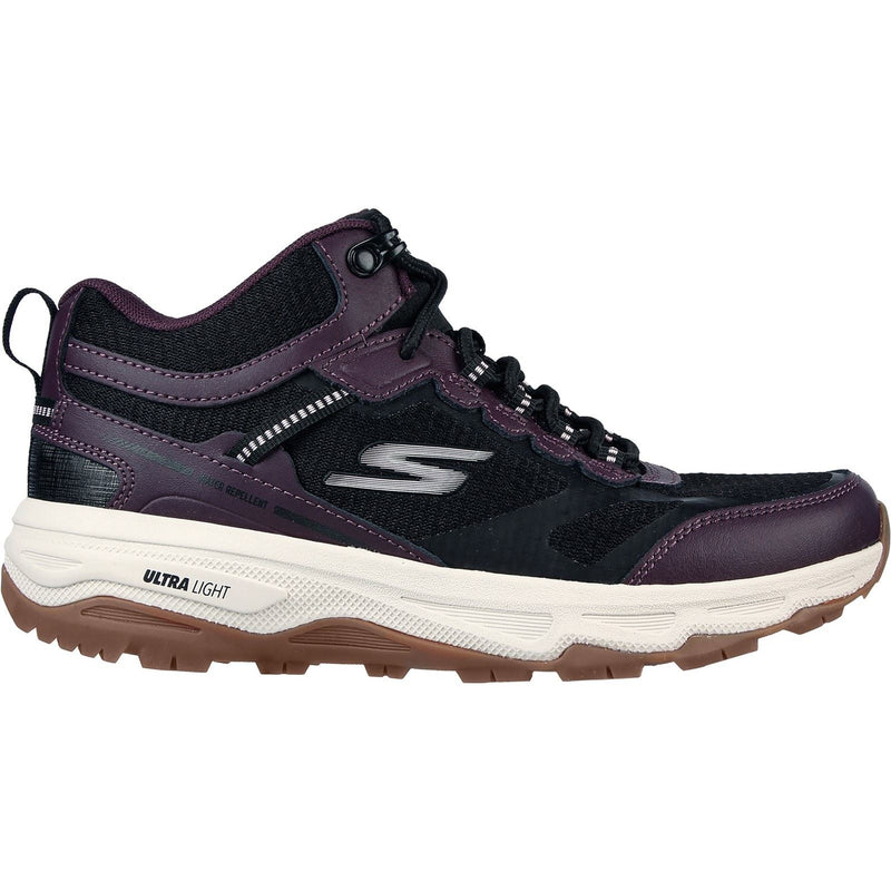 Skechers Go Run Trail Altitude Baskets En Cuir Pour Femmes, Noir/Violet