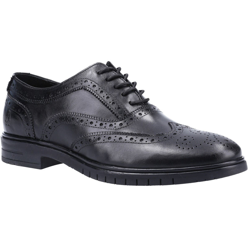 Hush Puppies Santiago Chaussures En Cuir Noir À Lacets Pour Hommes