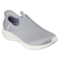 Skechers Ultra Flex 3.0 Smooth Step Baskets Pour Femmes En Textile Gris Clair