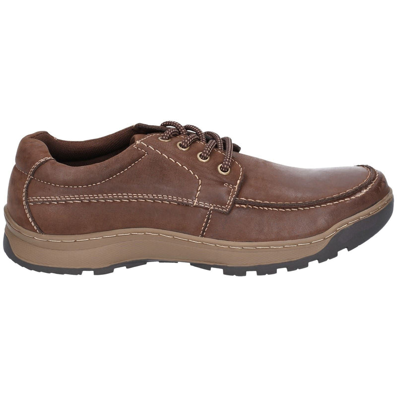 Hush Puppies Tucker Chaussures En Cuir Marron À Lacets Pour Homme