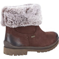 Hush Puppies Alice Bottes Marron En Cuir Pour Femmes