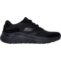 Skechers Arch Fit 2.0 The Keep Baskets Noires En Cuir Pour Hommes