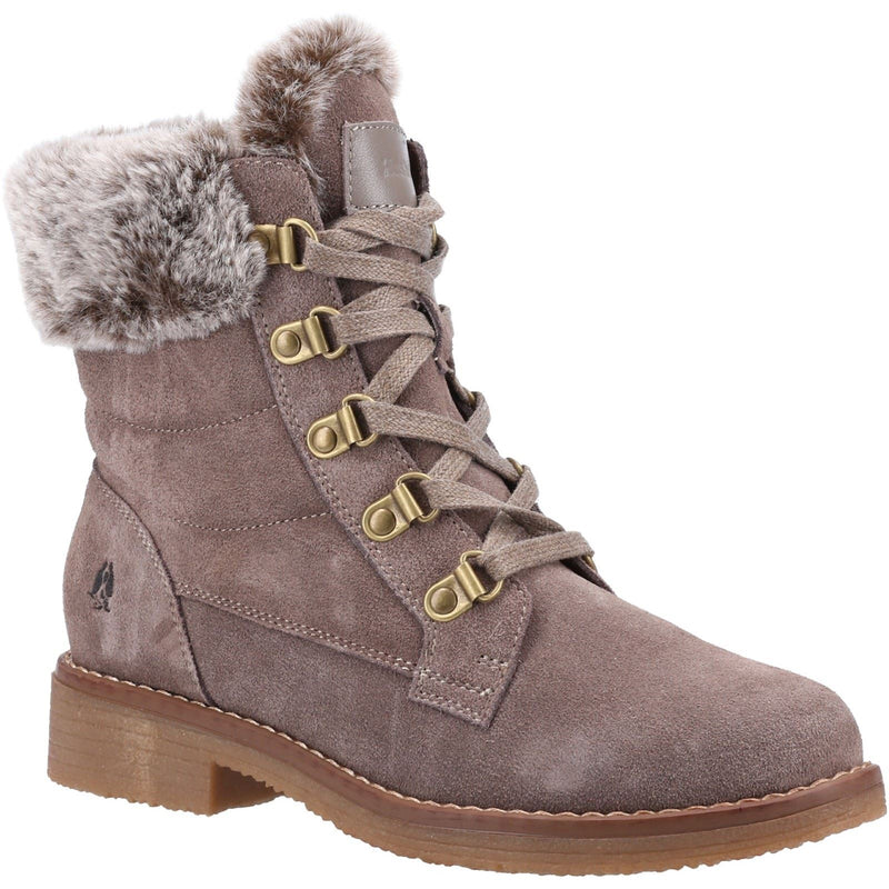 Hush Puppies Florence Bottes En Cuir Pour Femme Couleur Taupe