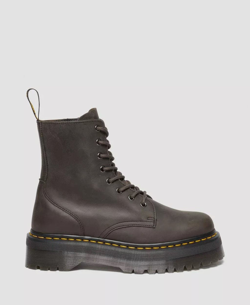 Dr. Martens Jadon Bottes En Cuir Pour Femme De Couleur Grise