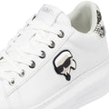 Karl Lagerfeld Kapri NFT Lo Lace Baskets Blanches En Cuir Pour Femmes