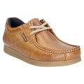 Base London Event Chaussures En Cuir Pour Homme À Lacets De Couleur Beige.