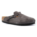 Birkenstock Boston Sabots en daim gris.