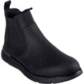 Skechers Augustino Paulo Bottes Noires En Cuir Pour Hommes